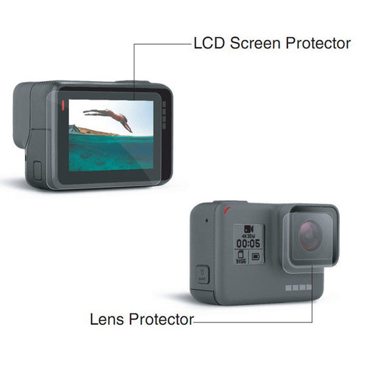 Screen Protector 2in1 LCD Dust proof Protective Film Camera For GoPro Hero 5 6