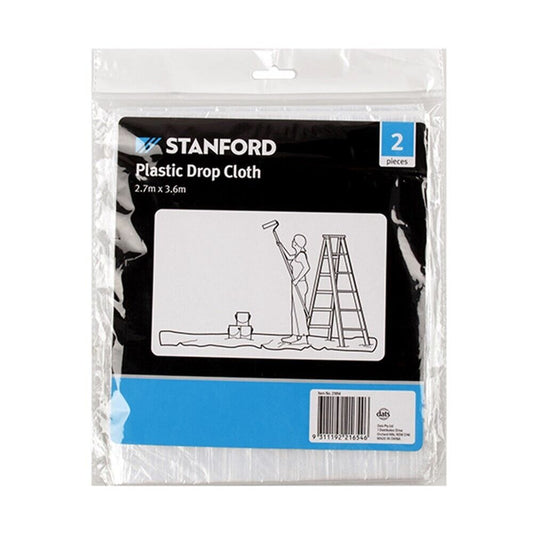 2x Clear Plastic Protection Sheets Disposable Drop Painting Paint Cloth Cover
