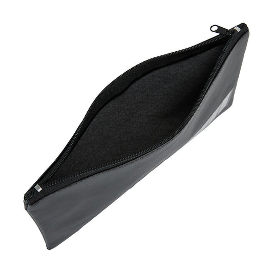Pencil Case Zipper Black Storage Bag Name School Office Stationery