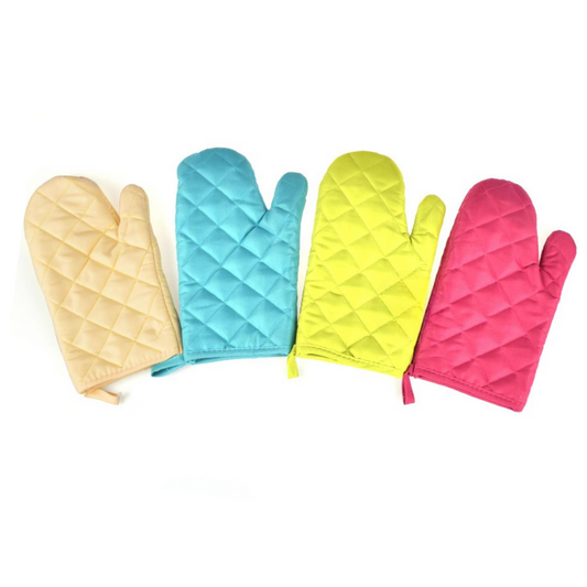1x Cotton Oven Mitt Glove Heatproof Baking Kitchen Tools Heat Burns One Size