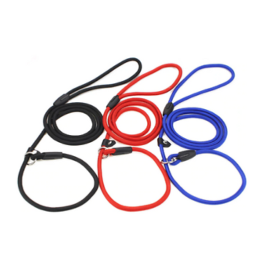 Pet Dog Leash Correction Rope Nylon Adjustable Slip Training Lead Puppy Black
