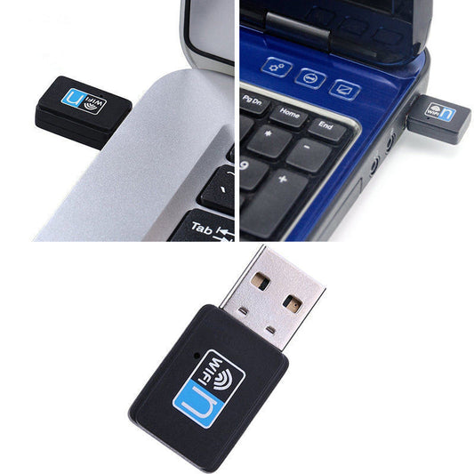 Mini USB WiFi Dongle 300Mbps Wireless N LAN Adapter High Signal Gain 802.11n/g/b