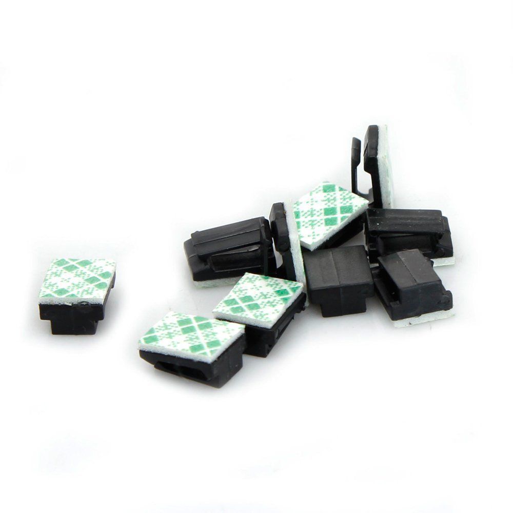 20X Wire Cord Clip Cable Line Holder Tie Fixer Organizer Collect Adhesive Clamp