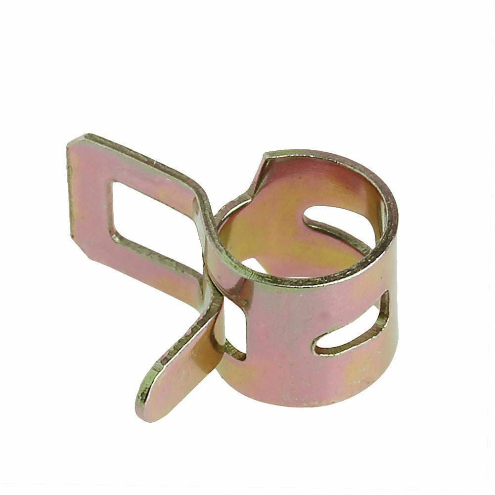 10x 12mm Spring Clip Fuel Line Hose Water Pipe Air Tube Clamps Fastener