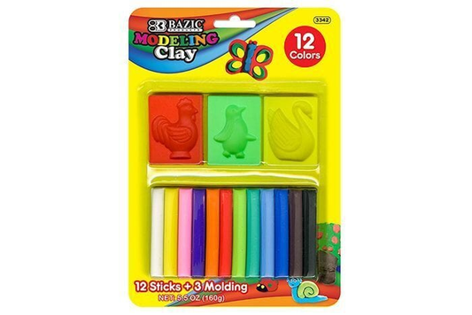 Craft Polymer Clay Soft Modelling Moulding Strip Plasticine DIY Toys Stick 15pcs