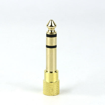 Headphone Aux Gold 3.5mm Jack Socket to 6.5mm Plug Audio Converter Earphone