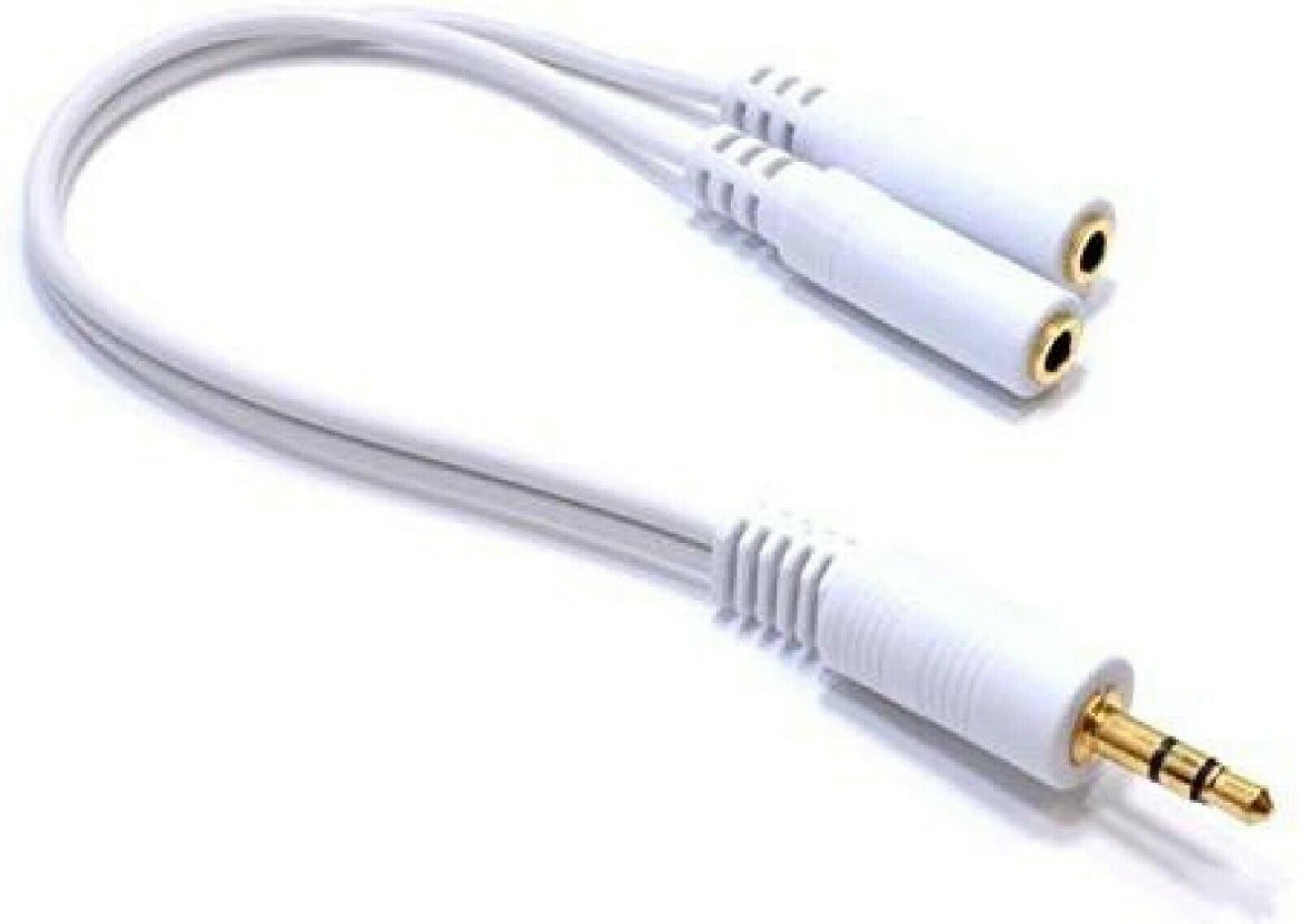 3.5mm Y Splitter Cable Adapter Stereo Audio Male to 2 Female Headset
