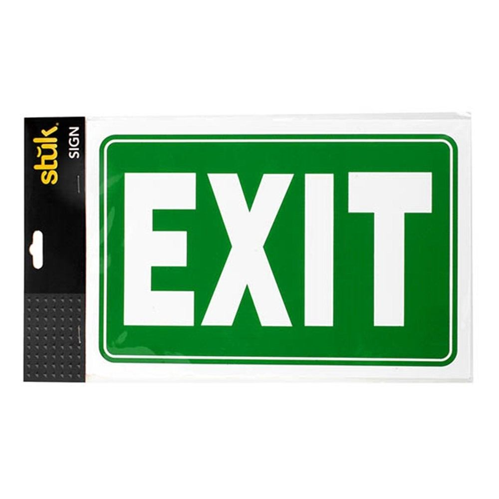 Exit Sign Sticker Emergency Decal Office Warehouse Work Door Vinyl