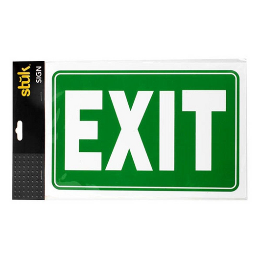 Exit Sign Sticker Emergency Decal Office Warehouse Work Door Vinyl