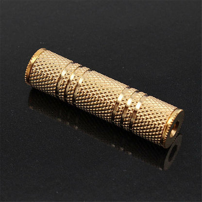 3.5mm Female to 3.5mm Female Audio Adapter Converter Stereo F/F Extension Metal