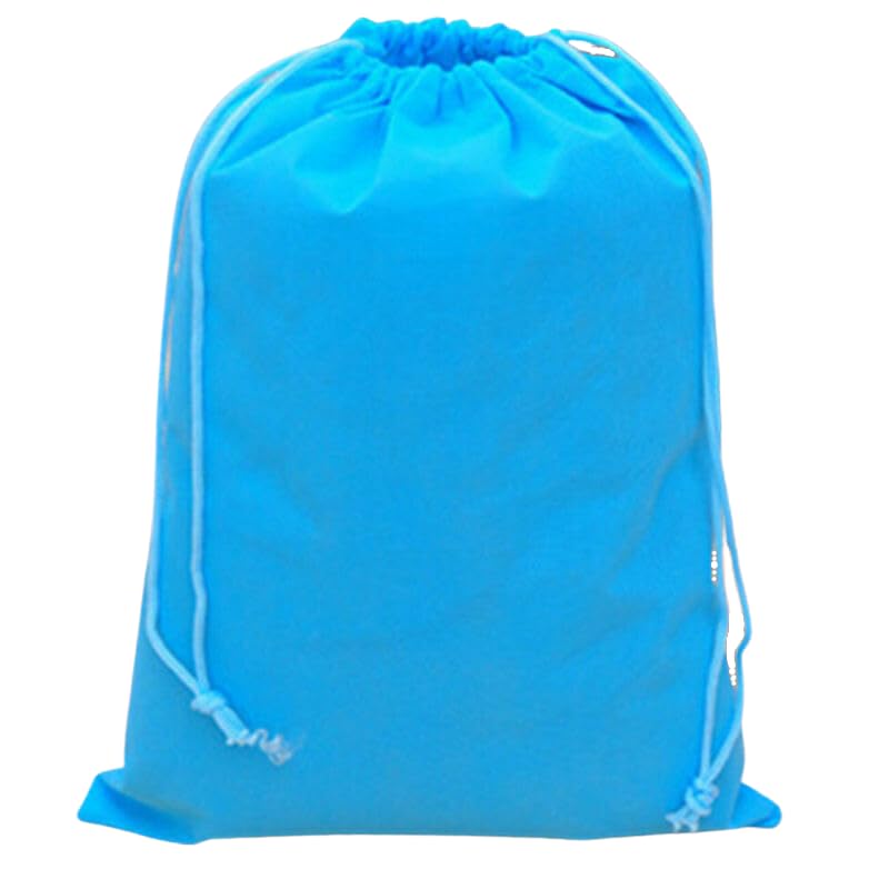 Blue Portable Shoe Bag Travel Sport Storage Pouch Drawstring Dust Bags Non-Woven