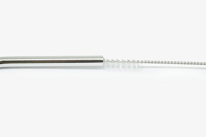 8X Stainless Steel Metal Drinking Straw Straight Bend Reusable Washable 2 Brush