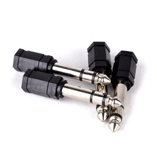 4 Pcs 6.35mm 1/4 inch Stereo Male Plug to 3.5mm Female Socket Mini Jack Adaptors