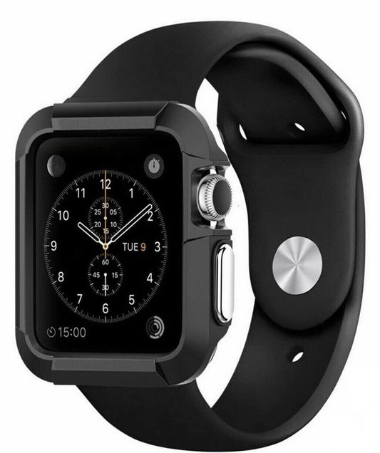 Protective Case Cover iWatch 1 2 3 Apple Bumper Protector Black 42mm