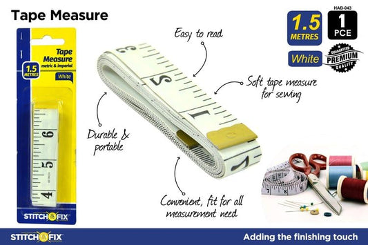 StickFX Generic Tape Measure, 150 cm Size