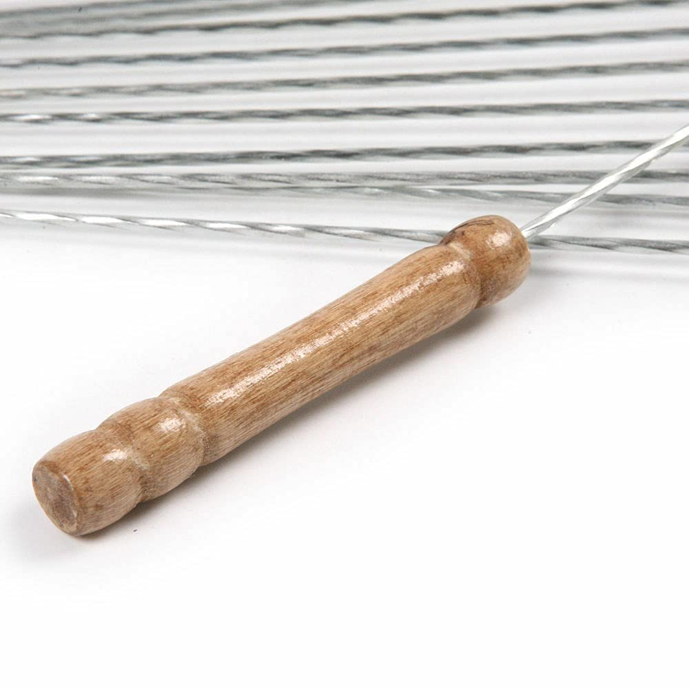 12X Outdoor Barbeque Skewers Needle Set with Wood Handle BBQ Kebab Stick