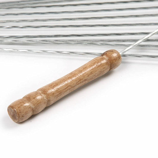 24X Outdoor Barbeque Skewers Needle Set with Wood Handle BBQ Kebab Stick