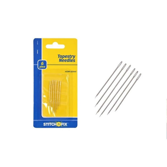 6pc Knitters Wool Needles Large Eye Threading Darning Sewing Tapestry Embroidery