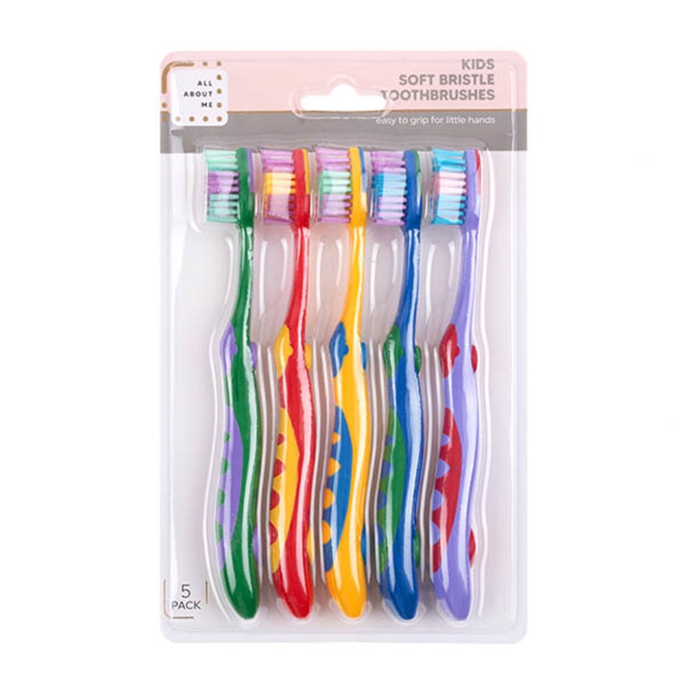 5 Pack Kids Clean Standard Soft Bristle Toothbrush Dental Teeth Oral Care