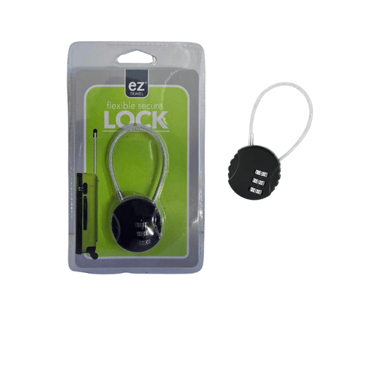 EZ 1pce Black Resettable Code Combination Padlock Luggage Travel Bags Lockers