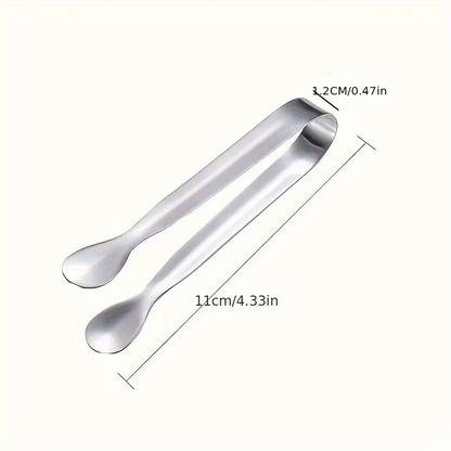 1x Mini Stainless Steel Tong Clamp Appetizers Party Tea Bag Food Bar Rustproof