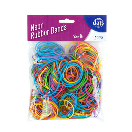 100g Rubber Band Mixed Colour Bands Size 16 60x1.5mm Elastic Home Office