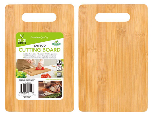 Bamboo Cutting Board Kitchen Serving Chopping Boards Wooden Prep Food 16 x 25cm