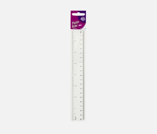 20cm Plastic Clear Ruler School 12Inch Stationery Office