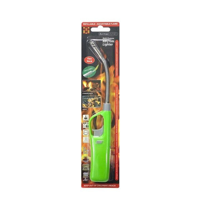 Generic Green Ignition Gas Utility Lighter Adjustable Fire BBQ Kitchen Stove Butane Light