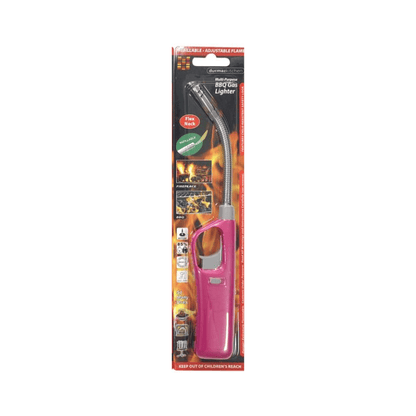 Generic Pink Ignition Gas Utility Lighter Adjustable Fire BBQ Kitchen Stove Butane Light