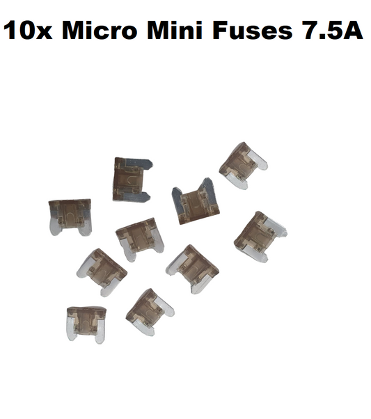 10x 7.5 AMP Micro Mini Car Fuse Blade Truck 7.5A Automotive Low Profile Fuses