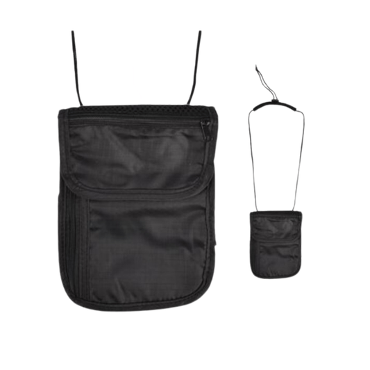 ez Travel 1pce Security Neck Pouch Padded Adjustable Strap Travel Safety Storage Pockets