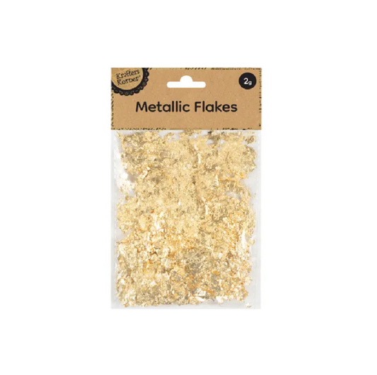 2g Metalic Flake Gold Craft Confetti Hobby Foil Art Glitter DIY Flakes