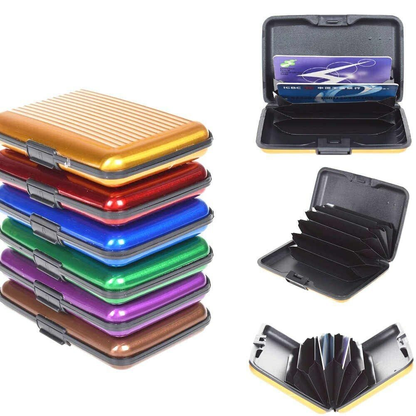Aluminum Metal Waterproof Box Case Business Credit Card Holder Wallet RFID