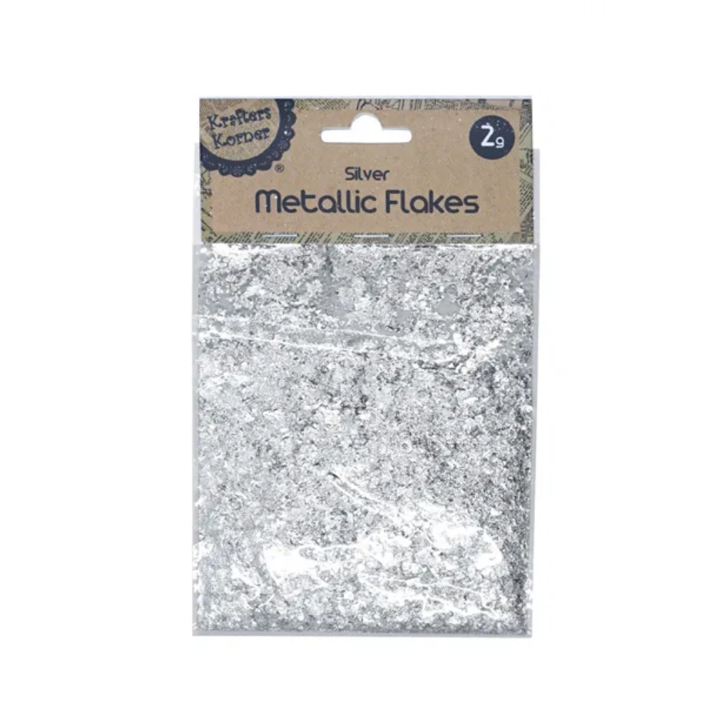 2g Metalic Flake Silver Craft Confetti Hobby Foil Art Glitter DIY Flakes