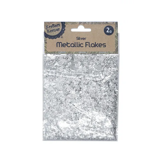 2g Metalic Flake Silver Craft Confetti Hobby Foil Art Glitter DIY Flakes