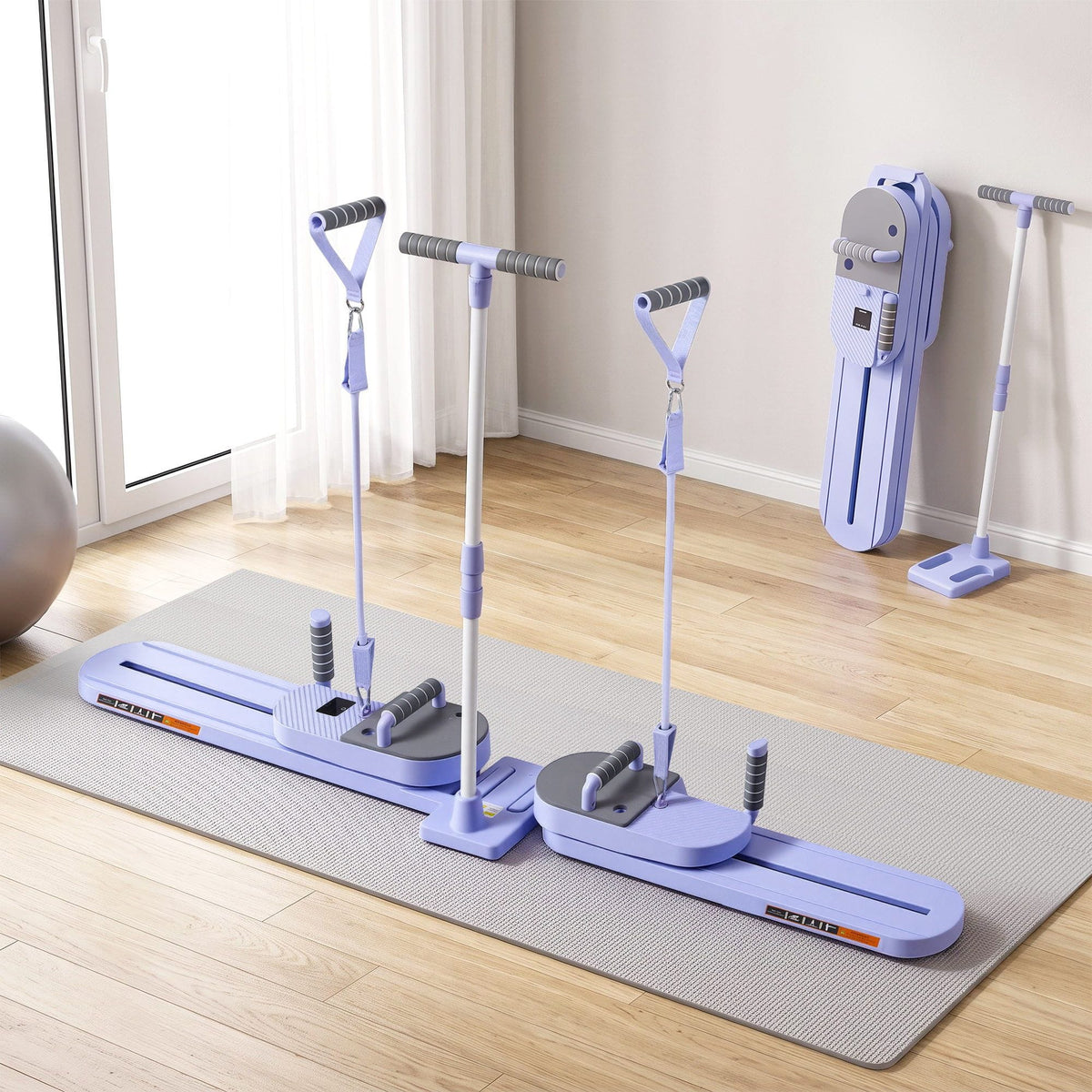 Alona.com.au Sports & Fitness > Exercise, Gym & Fitness > Yoga & Pilates Everfit Abdominal Trainer Machine Core Glider Split Home Gym Equipment Purple