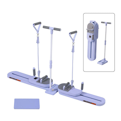 Alona.com.au Sports & Fitness > Exercise, Gym & Fitness > Yoga & Pilates Everfit Abdominal Trainer Machine Core Glider Split Home Gym Equipment Purple