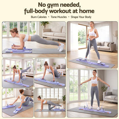 Alona.com.au Sports & Fitness > Exercise, Gym & Fitness > Yoga & Pilates Everfit Abdominal Trainer Machine Core Glider Split Home Gym Equipment Purple