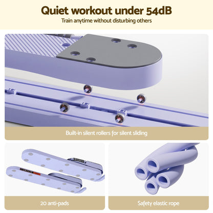 Alona.com.au Sports & Fitness > Exercise, Gym & Fitness > Yoga & Pilates Everfit Abdominal Trainer Machine Core Glider Split Home Gym Equipment Purple