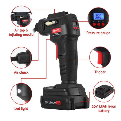 Giantz 20V Air Compressor 120PSI Electric Portable Air Inflator LED Light