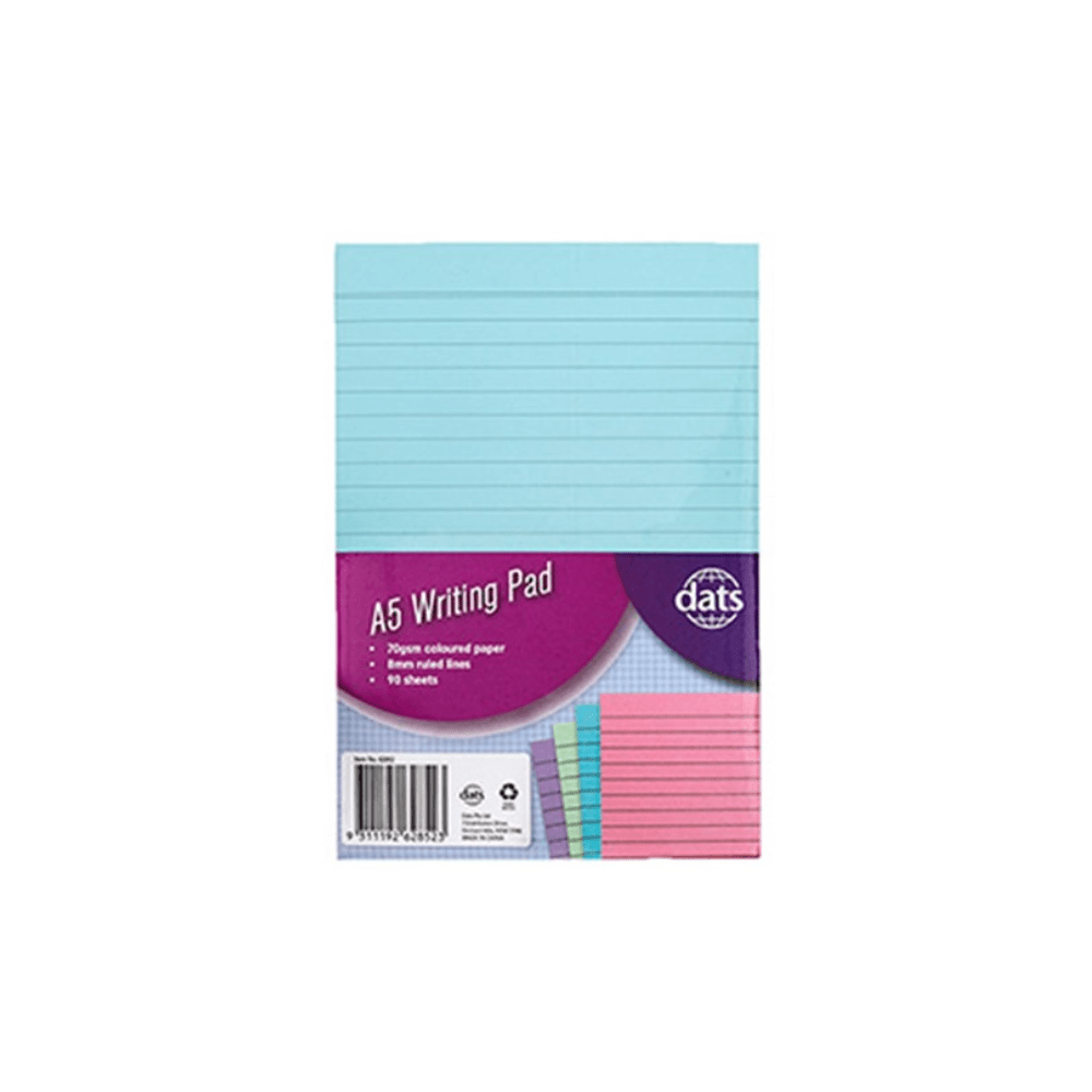 Writing Pads Note Flash Index Ruled Pad A5 Office School Ruled Lines 90pk