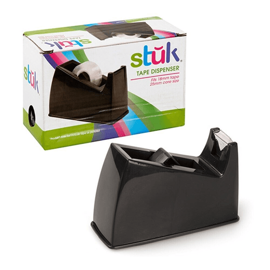 Sticky Desktop Tape Dispenser Holder Cutter With Tape Roll Packaging Office Desk