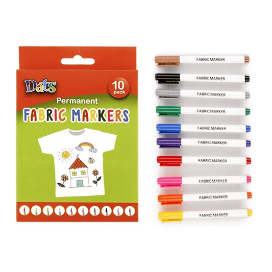 Fabric Markers Pen 10 Colors Permanent Fabric Paint Marker Pens for DIY Craft