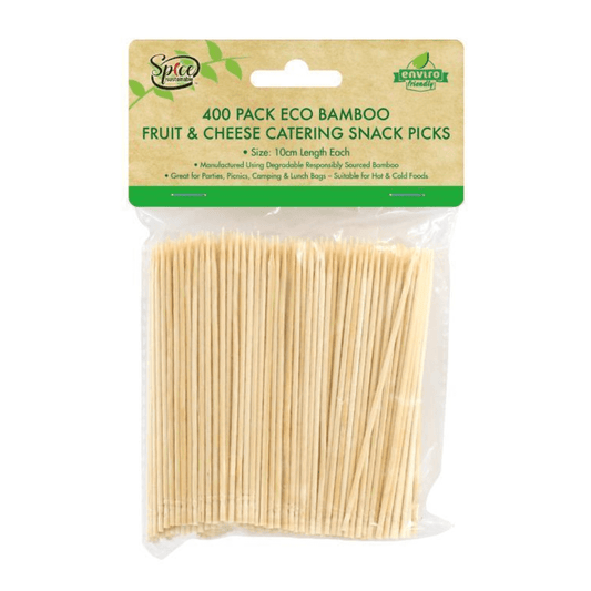 400x Bamboo Catering Snack Disposable Sticks Picks 10 CM Finger Food Fruit Party