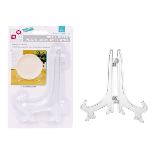15cm Clear Plate Display Stand Folding Picture Frame Holder Decorative Easel