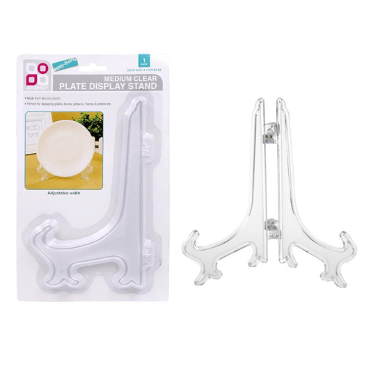 20cm Clear Plate Display Stand Folding Picture Frame Holder Decorative Easel