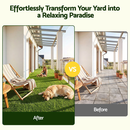 Alona.com.au Home & Garden > Artificial Plants > Artificial Grass Prime Turf Artificial Grass Turf Tiles Interlocking Fake Grass Mat for Balcony Pet 12 Pack