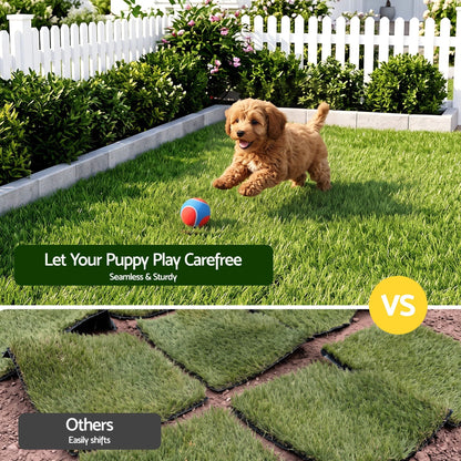 Alona.com.au Home & Garden > Artificial Plants > Artificial Grass Prime Turf Artificial Grass Turf Tiles Interlocking Fake Grass Mat for Balcony Pet 9 Pack