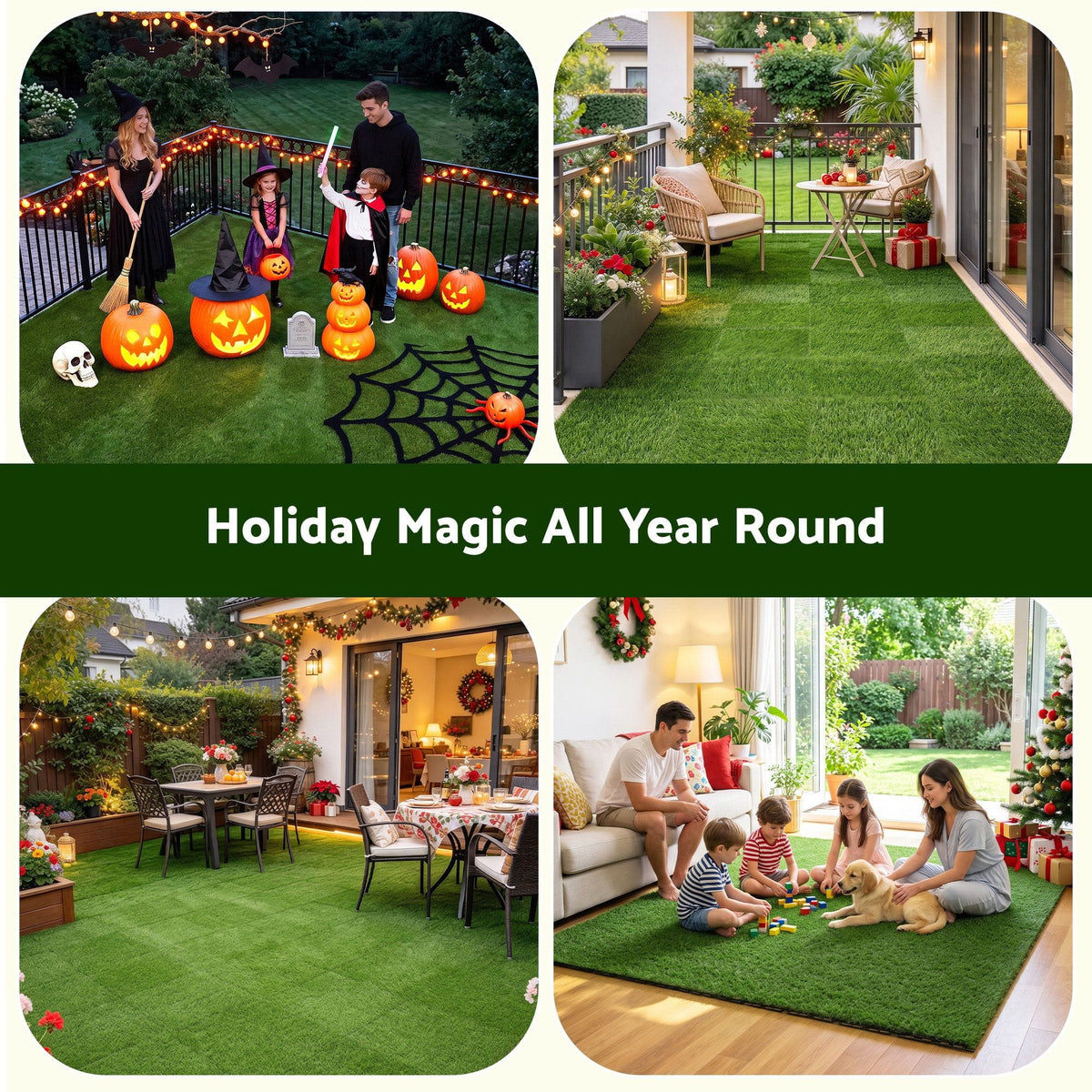 Alona.com.au Home & Garden > Artificial Plants > Artificial Grass Prime Turf Artificial Grass Turf Tiles Interlocking Fake Grass Mat for Balcony Pet 9 Pack